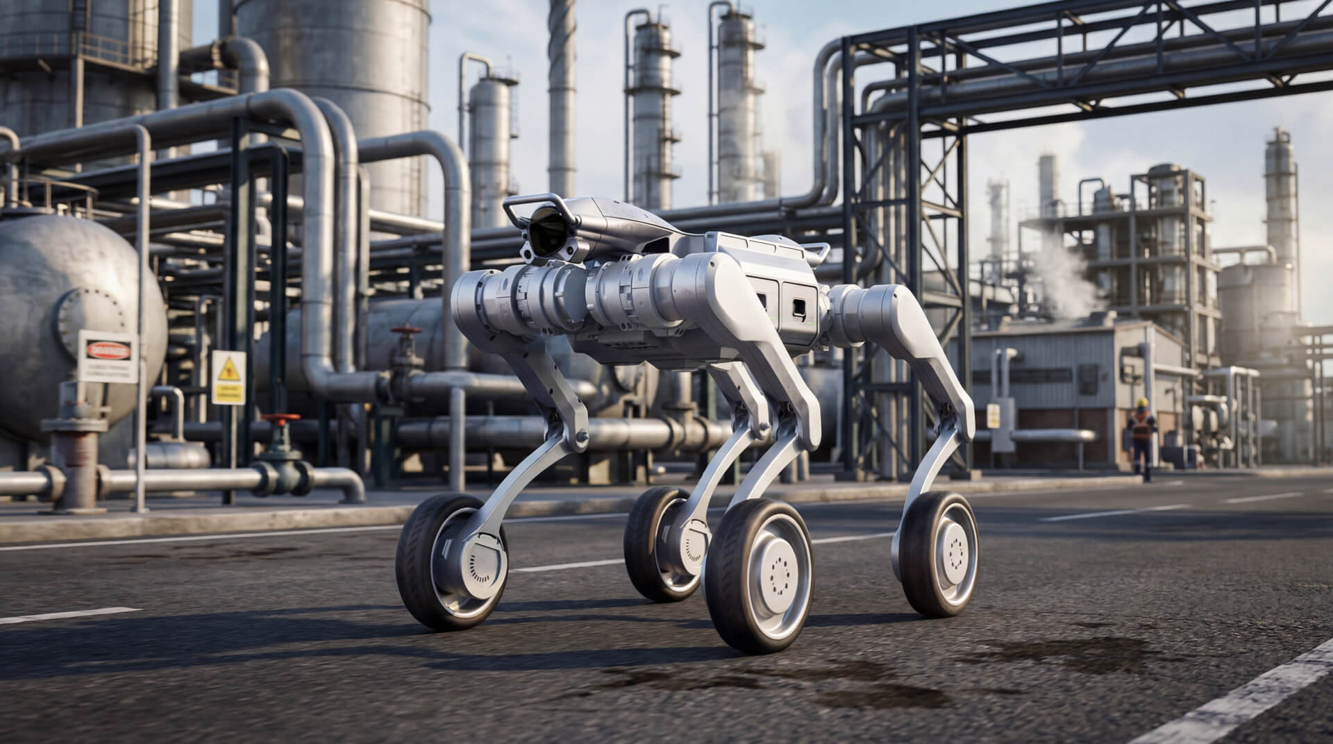 Unitree A2-W industrial-grade mobile platform, heavy-load wheeled paradigm
